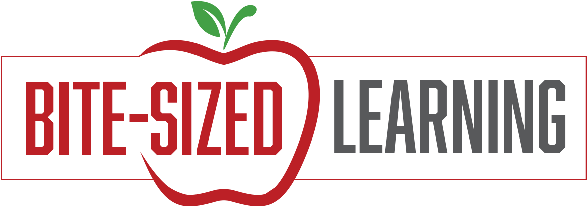 Bite-Sized Learning Logo, with an Apple Icon